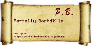 Partelly Borbála névjegykártya
